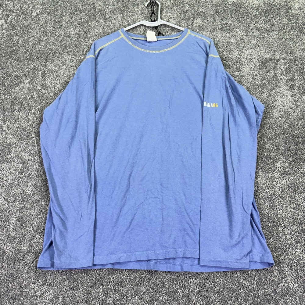 Hanes Shirt Mens XL Blue Beefy-T Urbana06 Long Sleeve Graphic Tee Crewneck